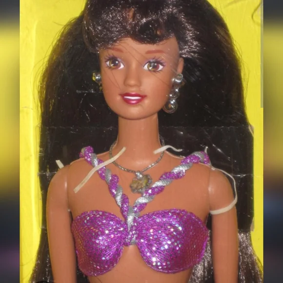 1995 Sparkle Beach Teresa 90s Purple Swimsuit Barbie Doll - Picture 4 of 10